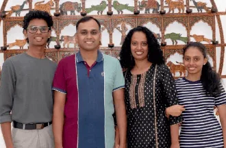 Thomas with his family